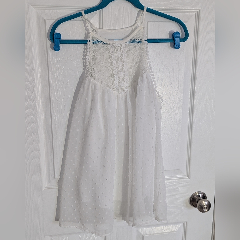 White Lace lined top